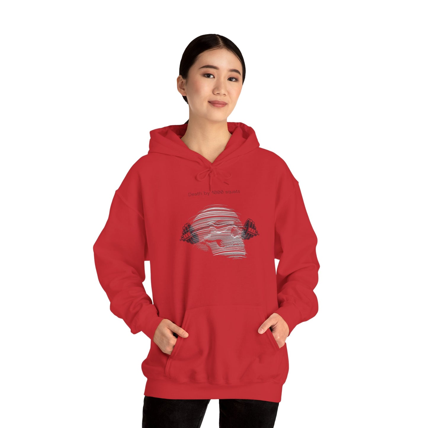 Death By 1000 Squats™ Hooded Sweatshirt - Red/Black