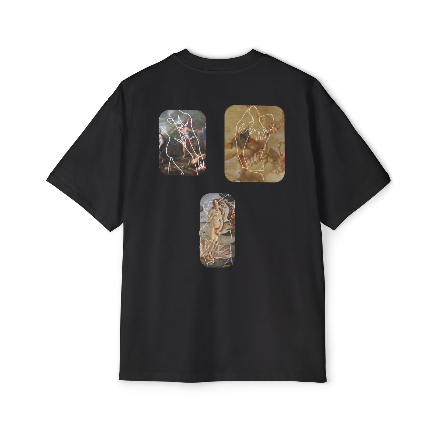Men's Versions - Oversized Tee - Work of Art Graphic Tee for Art Lovers