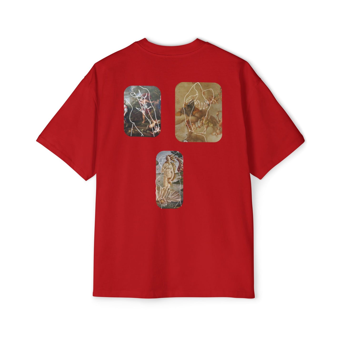 Men's Versions - Oversized Tee - Work of Art Graphic Tee for Art Lovers