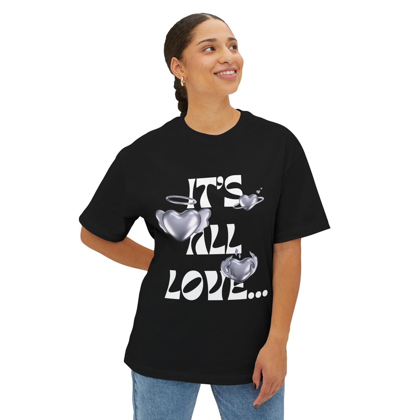 It’s All Love Unisex Oversized Boxy Tee