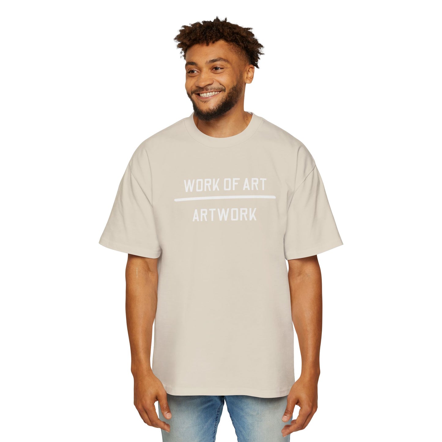 Men's Versions - Oversized Tee - Work of Art Graphic Tee for Art Lovers