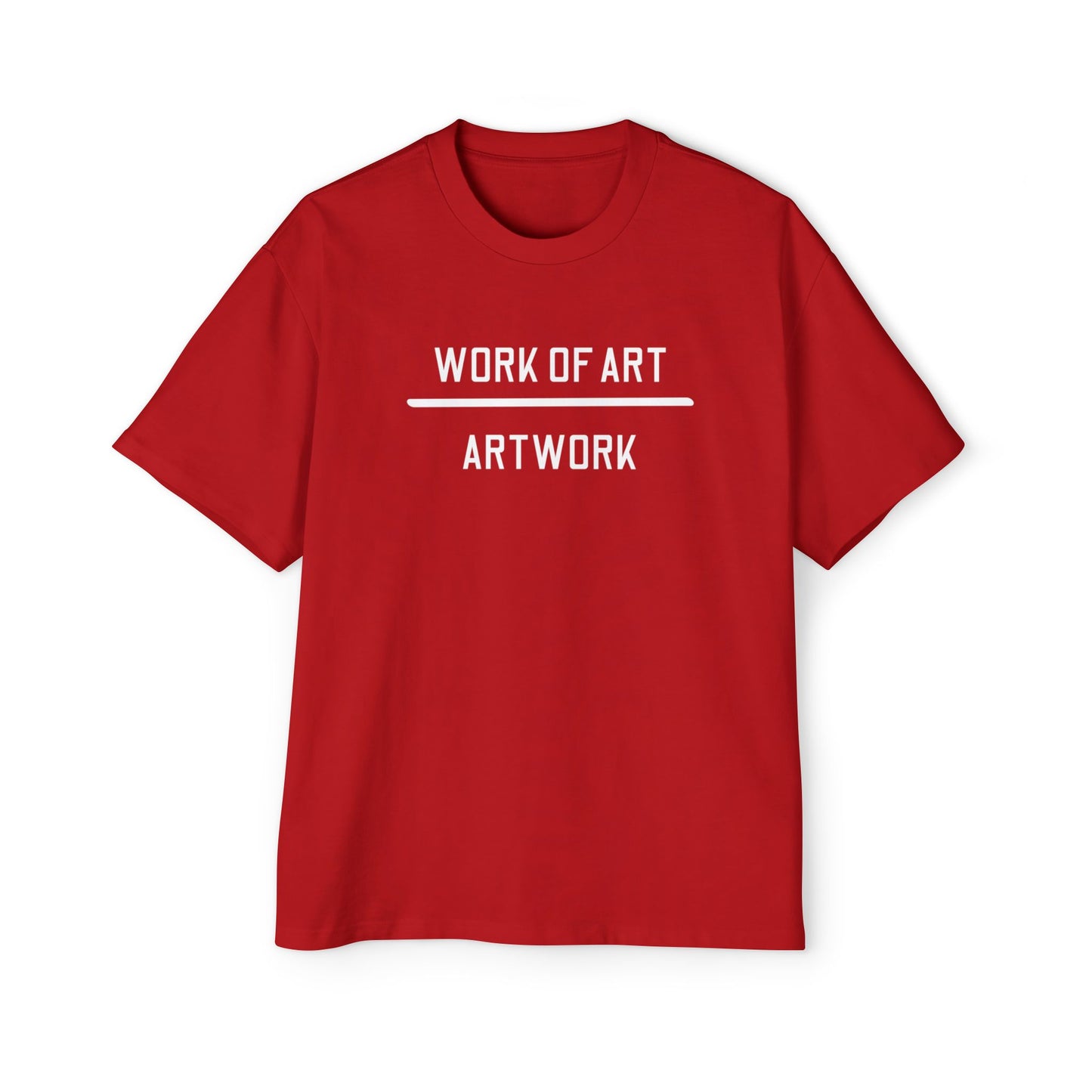 Men's Versions - Oversized Tee - Work of Art Graphic Tee for Art Lovers