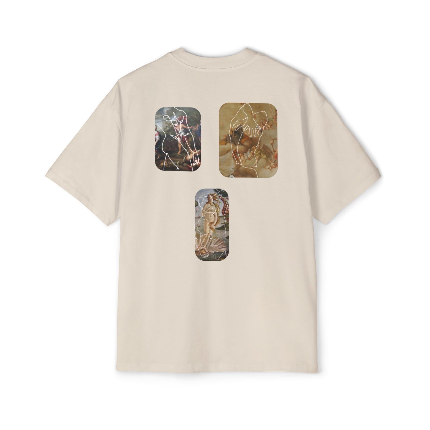 Men's Versions - Oversized Tee - Work of Art Graphic Tee for Art Lovers