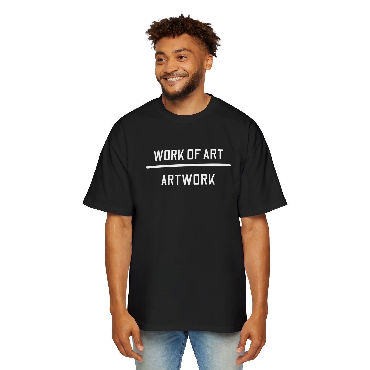 Men's Versions - Oversized Tee - Work of Art Graphic Tee for Art Lovers
